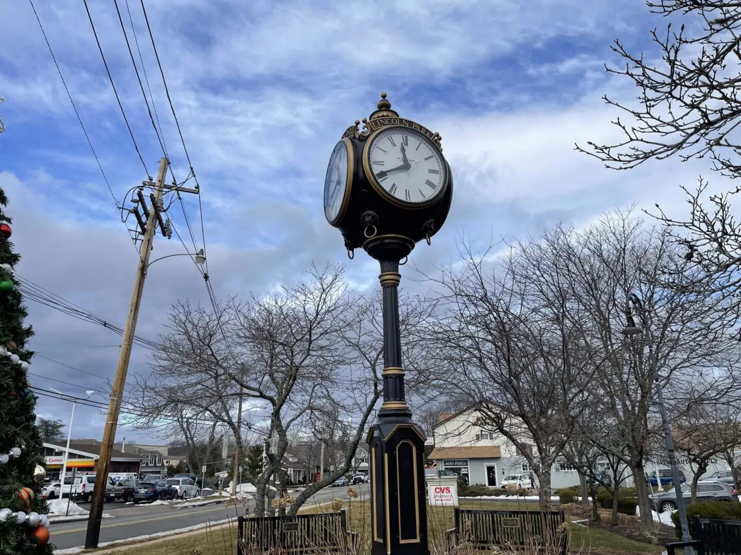 the historic clock tower at the old Lincoln Park Train Station, now part of lincoln park municipal complex