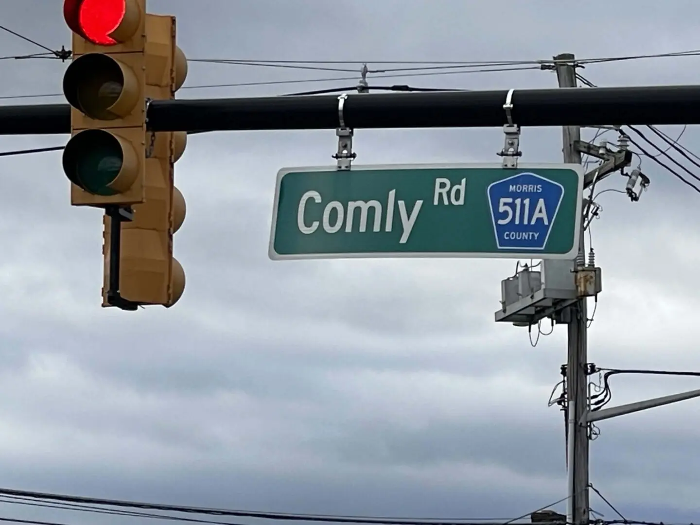 Comly Rd street sign in lincoln park nj