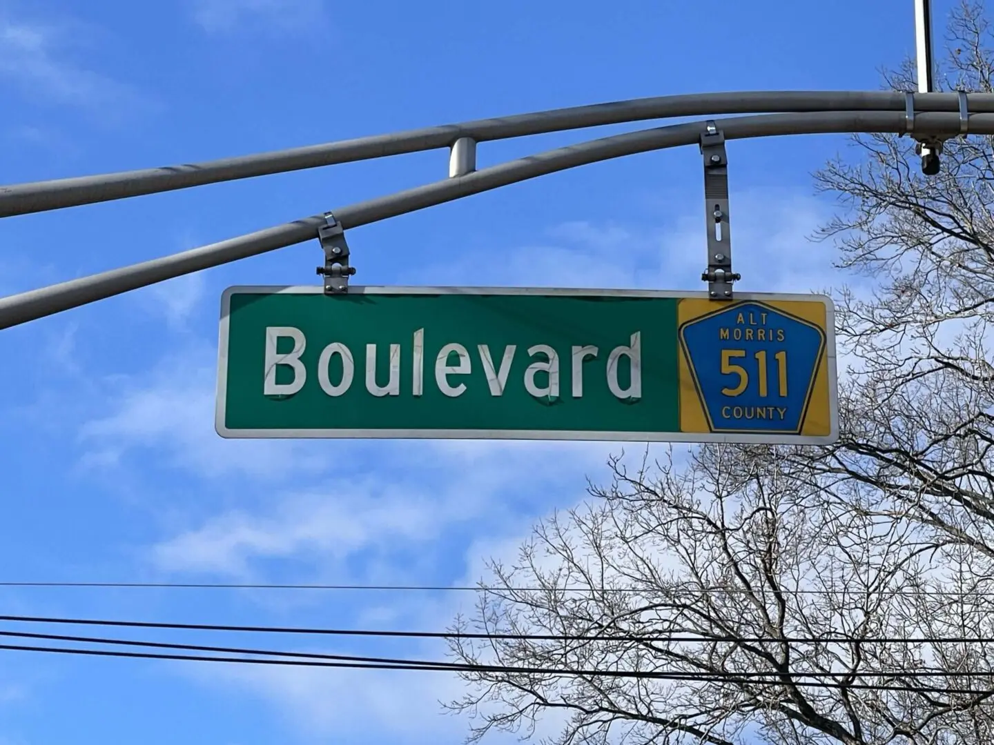 Boulevard Ave street sign in Pequannock NJ