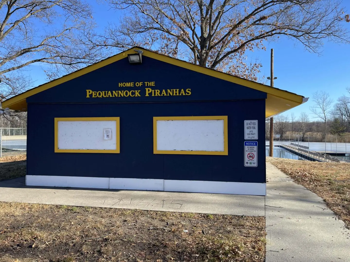 "Pequannock Piranhas" refers to the popular youth summer swim team for children aged 5-18 in Pequannock Township, New Jersey, a local community sports program run through their Parks & Recreation office