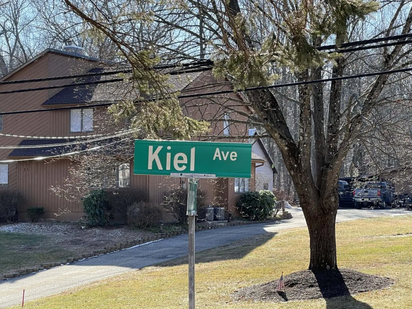 Kiel Ave. street sign. One of the most important roads in Kinnelon, NJ