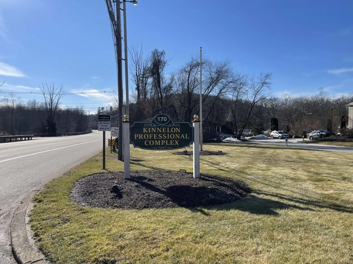 Kinnelon Professional Complex is a multi-tenant office building at 170 Kinnelon Road, Kinnelon, NJ, housing various professional services like doctors, dentists, accountants, and consultants in a convenient location near major highways.