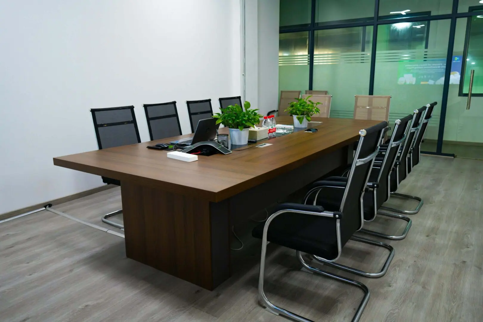 image of a clean conference room in an office building
