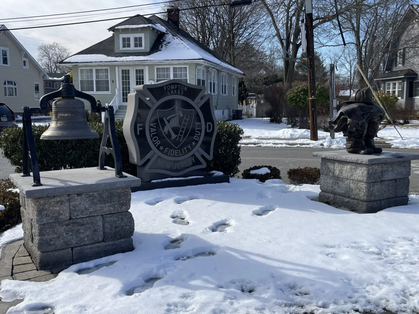 Pompton Lakes Fire Department memorial to the department and lost FF R. Cahill