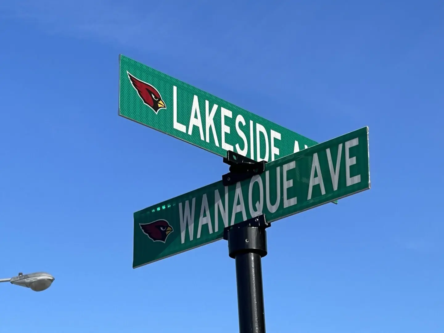 lakeside ave & wanaque ave street signs in pompton lakes nj