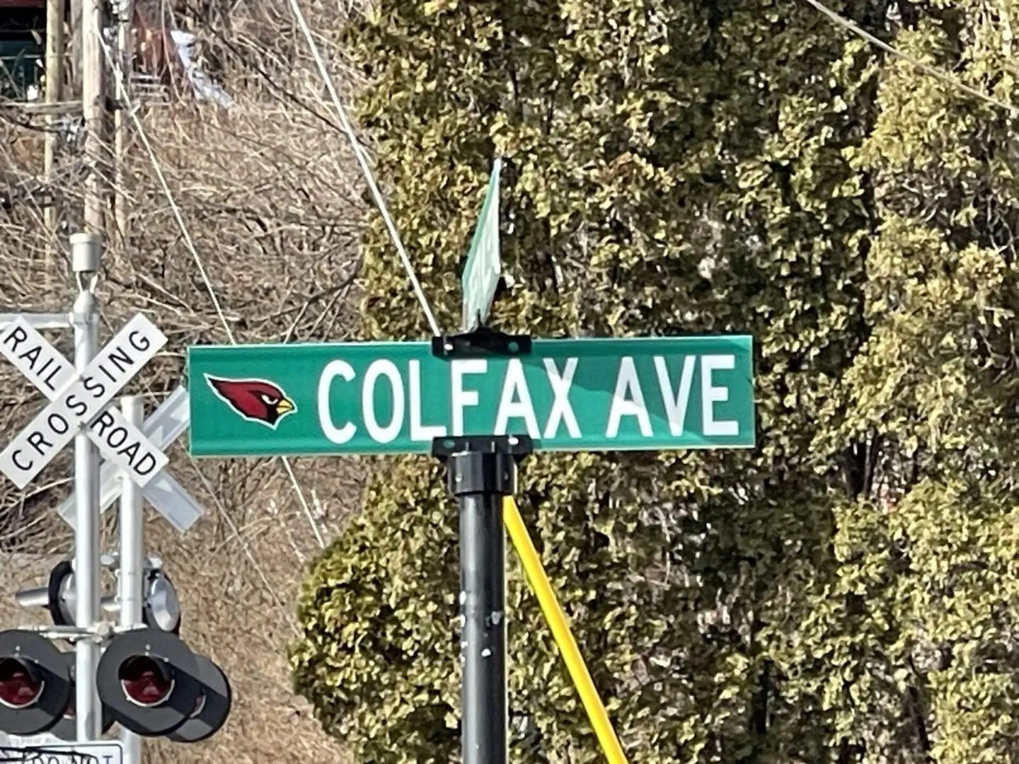 colfax ave street sign in pompton lakes new jersey